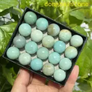 13pcs Wholesale Natural amazonite sphere quartz crystal ball healing gem 15mm
