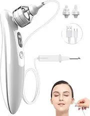 Ear Wax Vacuum, 6 Gear Strong Suction Electric Ear Cleaner Ear Vacuum Wax Remover, USB Charge,LCD Screen Display,Reusable Soft Silicone Ear Cleaning Kit Water Remover Tool for Adult Kids