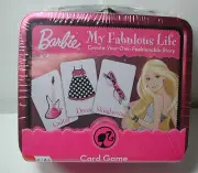 New BARBIE My Fabulous Life Create your own Story CARD GAME Metal Box w/ Handle