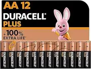 Duracell New Plus AA Alkaline Batteries [Pack of 12], 1,5V LR6 MN1500