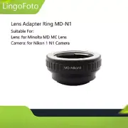 Lens Adapter Ring MD-N1 for Minolta MD Mount Lens to for Nikon 1 AI 1 S1 Camera