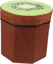 KICHOUSE Fruit Velvet Storage Folding Bench Perfect for Home Decor Random Style