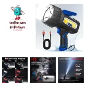 Rechargeable Spotlight Flashlight with 2000 Lumens, Handheld Spotlight with F...