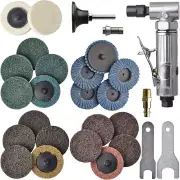 1/4 inch angle air die grinder with 22 pcs 2-inch roll lock Polished Color