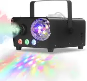 600W Fog Machine, Smoke Machine with Disco Ball Light & Wireless Remote Control
