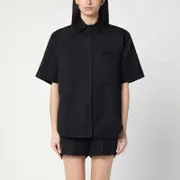 [Loulou Studio] Black Shirt In Viscose And Linen 38 FR Black