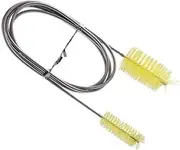 61Inch Drain Brush, Pipe Cleaners Stainless Steel Double-Ended Hose Brush,for Fish Tank Glass Tube Home Kitchen,Random Color