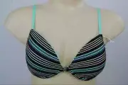Mossimo Ladies Chrissie Plunge Underwire Bra sizes 10D 14B Colour Multi Stripes