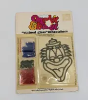 Vintage Makit & Bakit Stained Glass Suncatcher Laughing Clown Face Head Kit