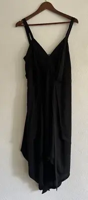 NWT-SABA Black 100%Silk Premium Collection Details Dress Size 12 RRP#499