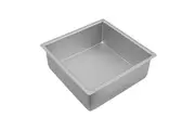 Anodised Square Deep Cake Pan (Silver) - 25x10cm