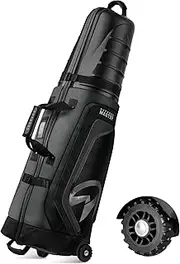 OutdoorMaster Golf Travel Bags for Airlines with Wheels and Hard Case Top, Protect Golf Clubs, Lightweight and Easy to Maneuver, Grey