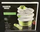 Sharper Image 5 in 1 SALAD SPINNER and MANDOLINE SLICER GRATER Green White NEW
