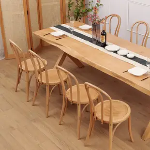 客製 餐桌家用大戶型8人實木桌子吃飯網紅原木餐桌椅組合商用飯店長桌