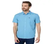 Volcom Men's Janko Short Sleeve Woven Shirts Blue Size Medium