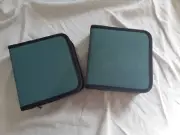 2 x BRAND NEW CD Storage Wallet Cases – Teal & Black - Heavy Duty Nylon