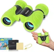 Binoculars for Kids BAK4 HD 8X21 Shockproof Compact Light Kids Nature Exploration STEM Bird Watching Hunting Hiking Camping Toys for 4+ Year Old VisionKids HappiVIEW Binoculars for Kids