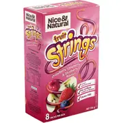 Nice & Natural Fruit Strings Multipack School Snacks Gluten Free 8 pack