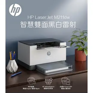 HP LaserJet M211dw 黑白雷射 無線雙面印表機 (9YF83A)【耗材 W1360A】