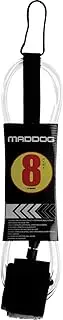 Maddog Board Leash Surf Leash Clear, 8'