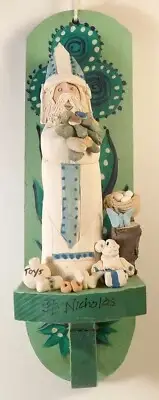 St. Nicholas , Original folk Santo by artist Richard Bergquist
