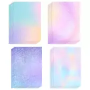 18 Sheets Transparent Holographic Laminate Sheets Overlay Lamination Vinyl