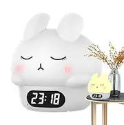 Kids Wake Light, Portable Sleep Clock, Digital Wake Clock, Easy Tap Control And Snooze Function, Long Lasting Battery, 10.7x10.5x11.1cm, For Bedroom Kids Living