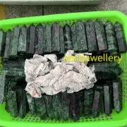 2.2LB Natural Zoisite Obelisk Quartz Crystal Carved Wand Point Healing 8-14pcs