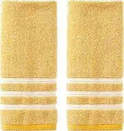 SKL Home Mid-Century Hand Towel Set, Yellow, 2 Count