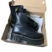 New In Box Dr Martens Audrick Nappa Leather 8-eye Combat Platform Boots Size 7