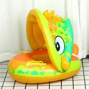 Baby Swim Ring Inflatable Seat with Sunshade(Yellow)