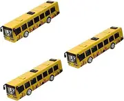 Vaguelly 3pcs Simulation City Bus Model Pull Back Bus Toy Car Toy Vehicles for Boys and Girls No Batteries Required for Boys' Parties