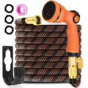 Garden Water Hose 25FT - Non-Expandable Lightweight Flexible Hose with 10 Mod...