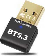 Latest Bluetooth 5.3 Adapter for PC Desktop, 20 M Wireless Transmitter Dongle P
