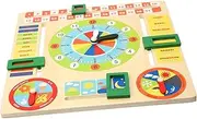 JOINPAYA 1 Set Calendar Clock for Clock for Advent Calendar for Advent Calendars Days of Week for Wood