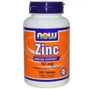 Now Foods Zinc 50mg 250 Tablets