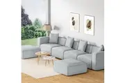 Artiss Modular Sofa Chaise Set 6-Seater Grey