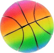 Inches Boy Girl Basketball Rainbow Bouncy Ball PVC Sports Entertainment Toy for Boys and Girls Hand-Eye Coordination Game