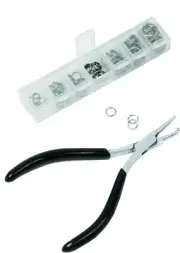 Anglers Choice SMRK-855 Split Ring Kit 5" SS Plier 7Compartment Box