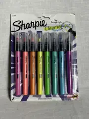 Sharpie Clear View Highlighter Sticks, Assorted Fluorescent, Pack of 8