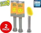 2 x Scrub Daddy Dish Daddy Soap Dispensing Dish Wand..