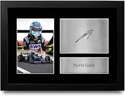 HWC Trading FR A4 Pierre Gasly Alpine Gifts Printed Signed Autograph Picture for F1 Formula 1 Racing Fans - A4 Framed