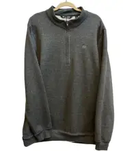 Travis Mathew 1/4 Zip Glacial Pullover Dark Heather Gray NEW Mens XXL Golf