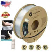 TPU Filament 1.75mm Clear 1kg - High Flow, Bubble-Free, UV Resistant by PolyFlex