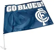AFL Carlton Blues Car Flag, Blue, 30cm x 45cm