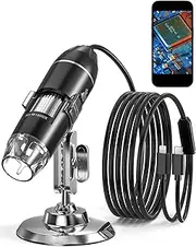 USB Digital Microscope, 50X-1600X Magnification, LED Light, Black