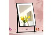 Embellir Makeup Mirror 30x40cm Hollywood Vanity with LED Light Rotation Black