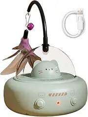 Cat Wand Toy | Motion Activated Automatic Cat Games with Feather | Pet Training Supplies for Indoor Hunting Exercise Senior Boredom Mental Stimulation Playtime