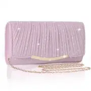 Evening Bag Clutch Purses for Women Wedding Bag Sparkling Party Handbag Pink