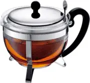 BODUM Teapot Tea Maker CHAMBORD Teapot 1000ml Silver 1922166 New